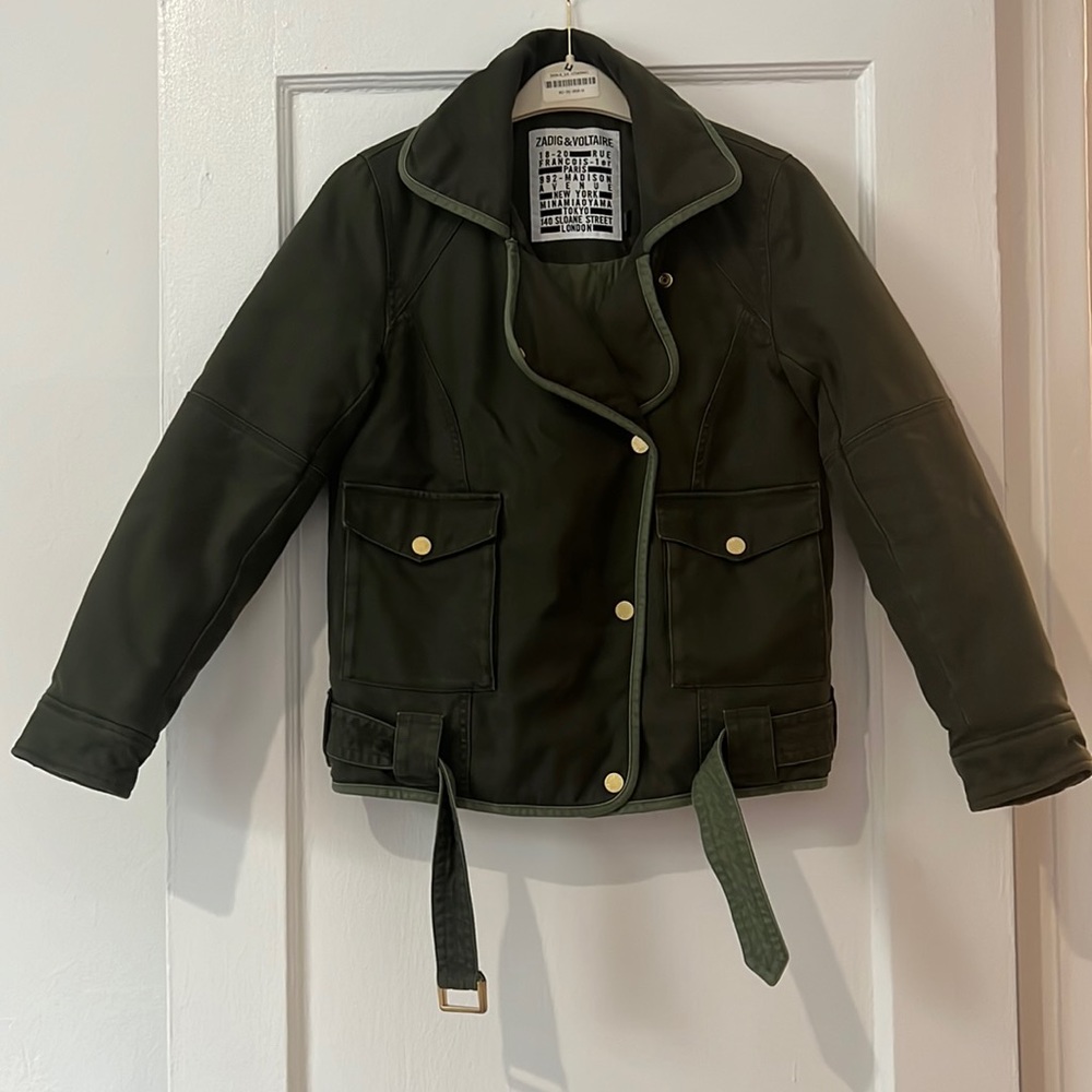 Zadig & Voltaire green Bomber jacket size S.